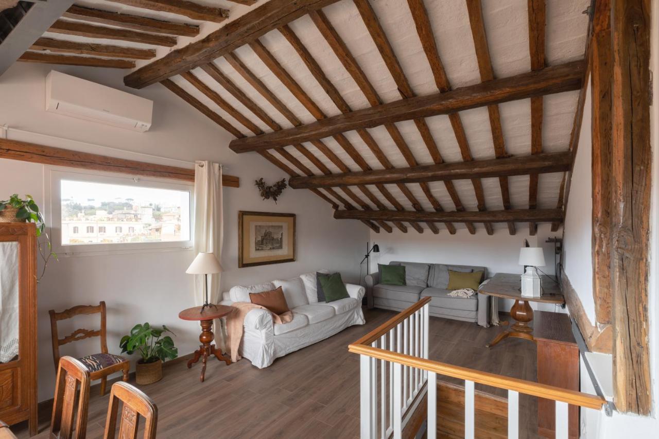 Amazing Penthouse With Terrace And Rooftop In Trastevere ローマ エクステリア 写真